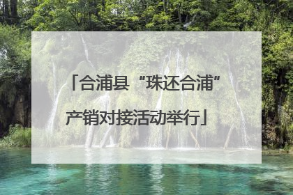 合浦县“珠还合浦”产销对接活动举行