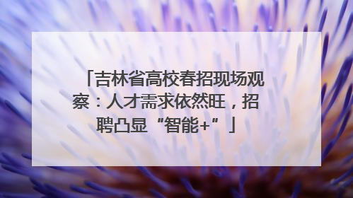 吉林省高校春招现场观察：人才需求依然旺，招聘凸显“智能+”