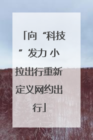 向“科技”发力 小拉出行重新定义网约出行