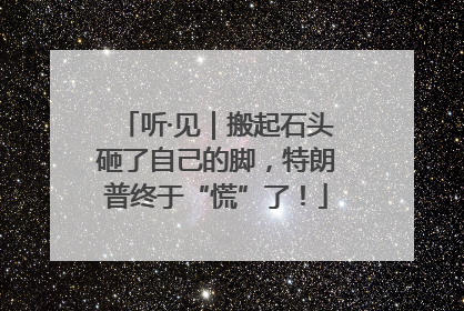 听·见｜搬起石头砸了自己的脚，特朗普终于“慌”了！