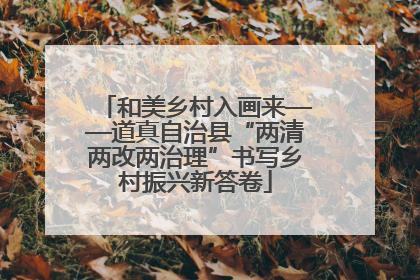 和美乡村入画来——道真自治县“两清两改两治理”书写乡村振兴新答卷