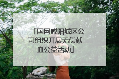 国网咸阳城区公司组织开展无偿献血公益活动