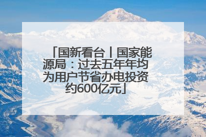 国新看台丨国家能源局：过去五年年均为用户节省办电投资约600亿元