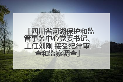 四川省河湖保护和监管事务中心党委书记、主任刘刚 接受纪律审查和监察调查