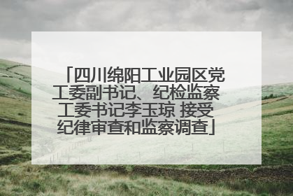 四川绵阳工业园区党工委副书记、纪检监察工委书记李玉琼 接受纪律审查和监察调查