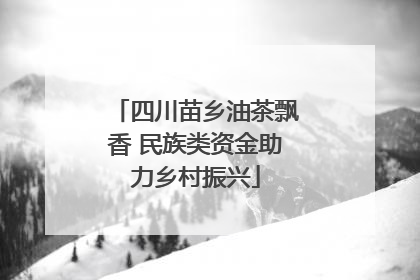 四川苗乡油茶飘香 民族类资金助力乡村振兴