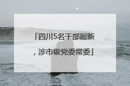 四川5名干部履新，涉市级党委常委