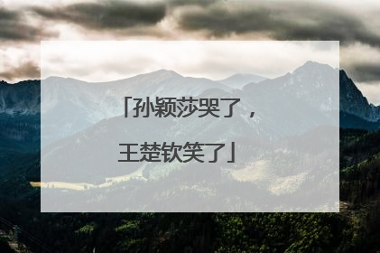 孙颖莎哭了，王楚钦笑了