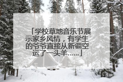 学校草地音乐节展示家乡风情，有学生的爷爷直接从新疆空运了一头羊……