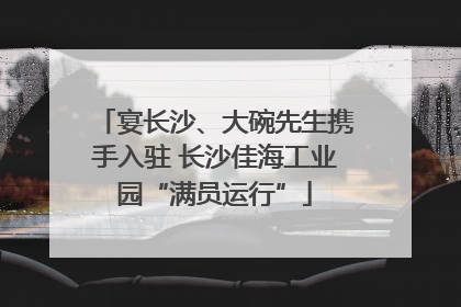 宴长沙、大碗先生携手入驻 长沙佳海工业园“满员运行”