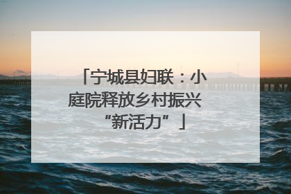 宁城县妇联：小庭院释放乡村振兴“新活力”