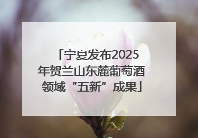 宁夏发布2025年贺兰山东麓葡萄酒领域“五新”成果