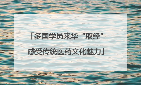多国学员来华“取经” 感受传统医药文化魅力