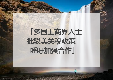 多国工商界人士批驳美关税政策 呼吁加强合作