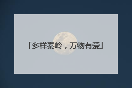 多样秦岭，万物有爱
