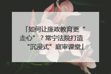 如何让廉政教育更“走心”？常宁法院打造“沉浸式”庭审课堂