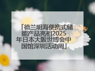 德兰明海便携式储能产品亮相2025年日本大阪世博会中国馆深圳活动周