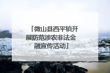 微山县西平镇开展防范涉农非法金融宣传活动