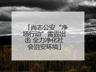 尚志公安“净场行动”雷霆出击 全力净化社会治安环境