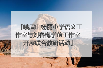 峨眉山杨丽小学语文工作室与刘春梅学前工作室开展联合教研活动