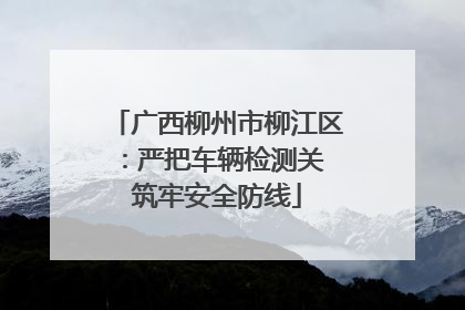广西柳州市柳江区：严把车辆检测关 筑牢安全防线