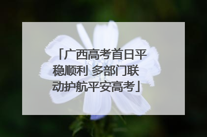 广西高考首日平稳顺利 多部门联动护航平安高考