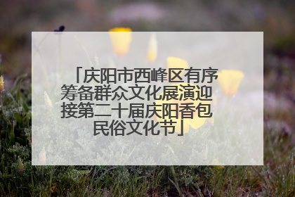 庆阳市西峰区有序筹备群众文化展演迎接第二十届庆阳香包民俗文化节
