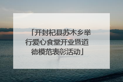 开封杞县苏木乡举行爱心食堂开业暨道德模范表彰活动