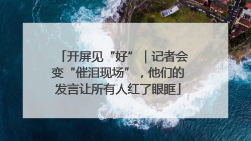 开屏见“好”｜记者会变“催泪现场”，他们的发言让所有人红了眼眶