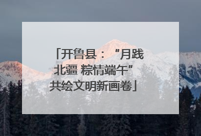 开鲁县：“月践北疆 粽情端午”共绘文明新画卷
