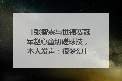 张智霖与世锦赛冠军赵心童切磋球技，本人发声：很梦幻