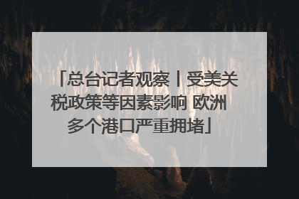 总台记者观察丨受美关税政策等因素影响 欧洲多个港口严重拥堵