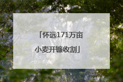 怀远171万亩小麦开镰收割