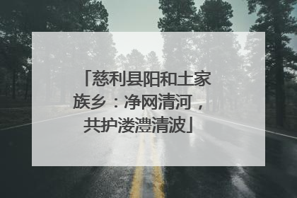 慈利县阳和土家族乡：净网清河，共护溇澧清波