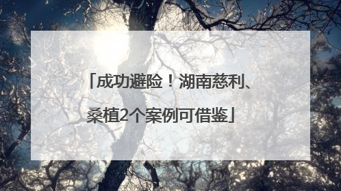 成功避险！湖南慈利、桑植2个案例可借鉴