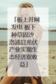 板上并网发电 板下种草固沙 洛浦县光伏产业实现生态经济双收益