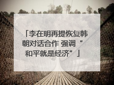 李在明再提恢复韩朝对话合作 强调“和平就是经济”