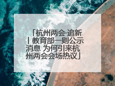 杭州两会·追新丨教育部一则公示消息 为何引来杭州两会会场热议