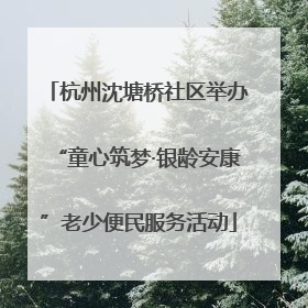 杭州沈塘桥社区举办“童心筑梦·银龄安康”老少便民服务活动