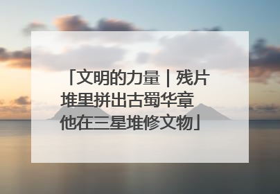 文明的力量｜残片堆里拼出古蜀华章 他在三星堆修文物