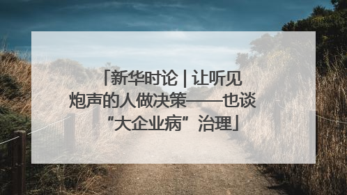 新华时论 | 让听见炮声的人做决策——也谈“大企业病”治理
