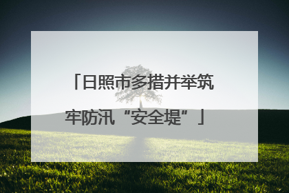 日照市多措并举筑牢防汛“安全堤”