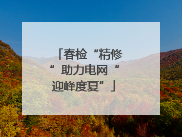 春检“精修”助力电网“迎峰度夏”