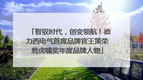 智驭时代，创变领航！德力西电气首席品牌官王策荣膺虎啸奖年度品牌人物
