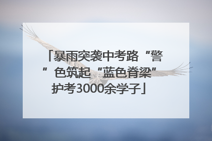 暴雨突袭中考路“警”色筑起“蓝色脊梁”护考3000余学子