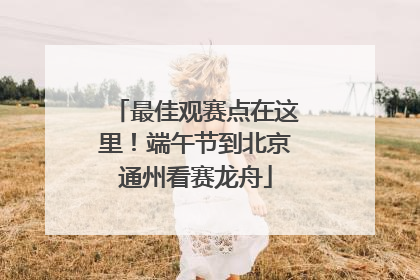 最佳观赛点在这里！端午节到北京通州看赛龙舟