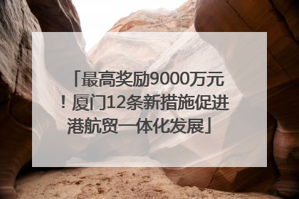 最高奖励9000万元！厦门12条新措施促进港航贸一体化发展