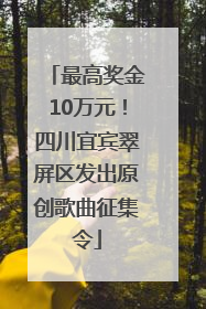 最高奖金10万元！四川宜宾翠屏区发出原创歌曲征集令