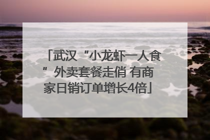 武汉“小龙虾一人食”外卖套餐走俏 有商家日销订单增长4倍