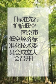 标准先行 护航低空——南京市低空经济标准化技术委员会成立大会召开